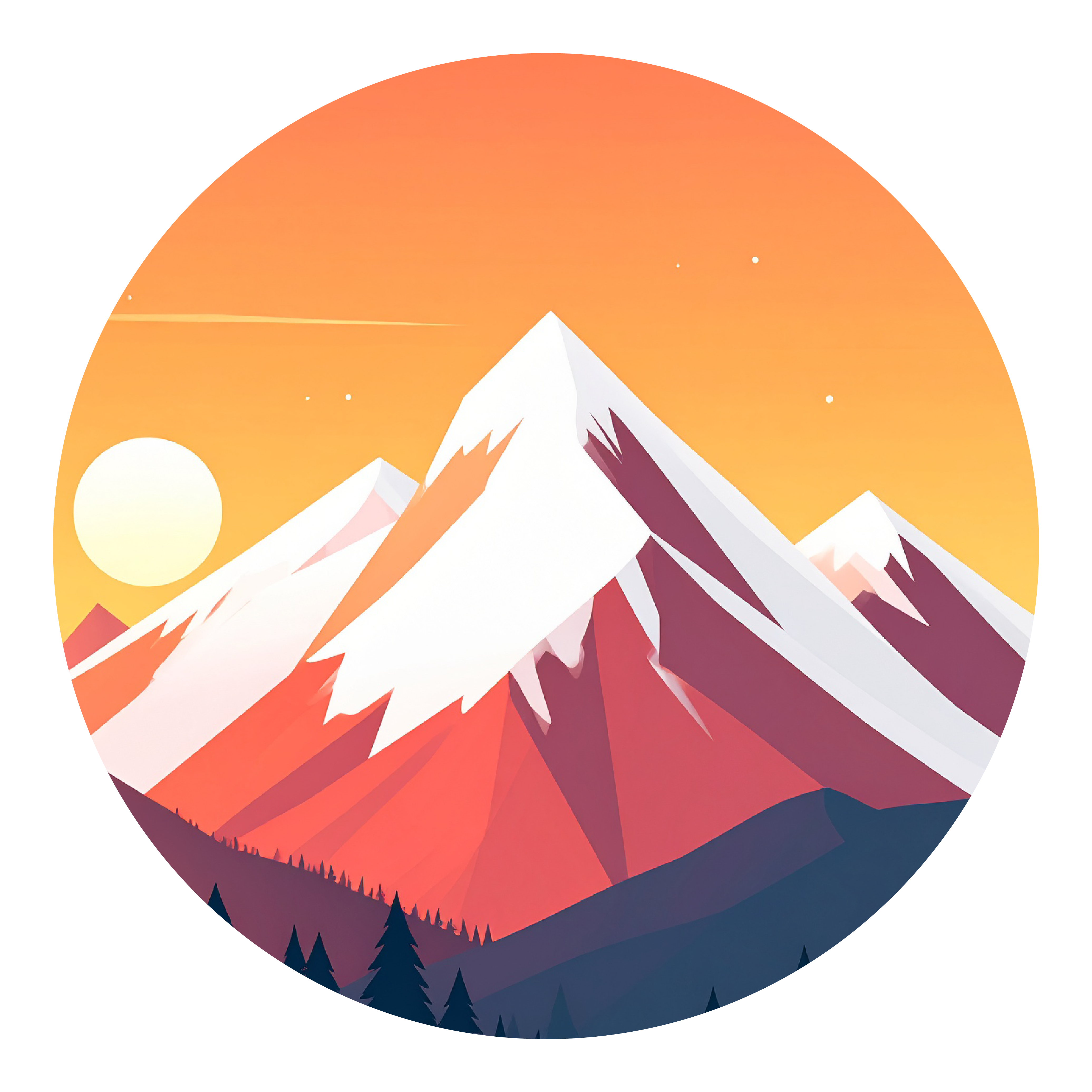 Sunset Mountain Sticker