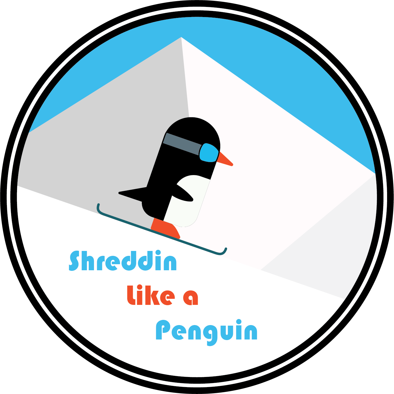 Shredding Penguin Sticker